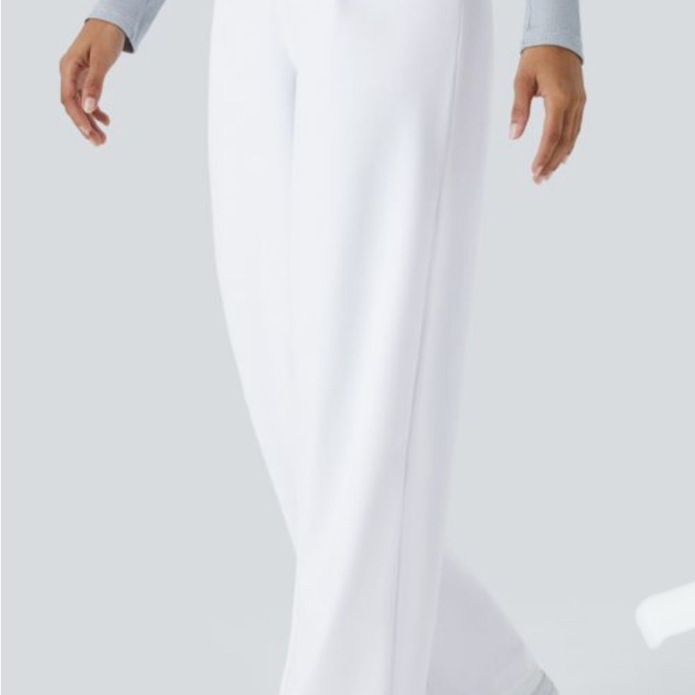 White Wide-Leg Pants